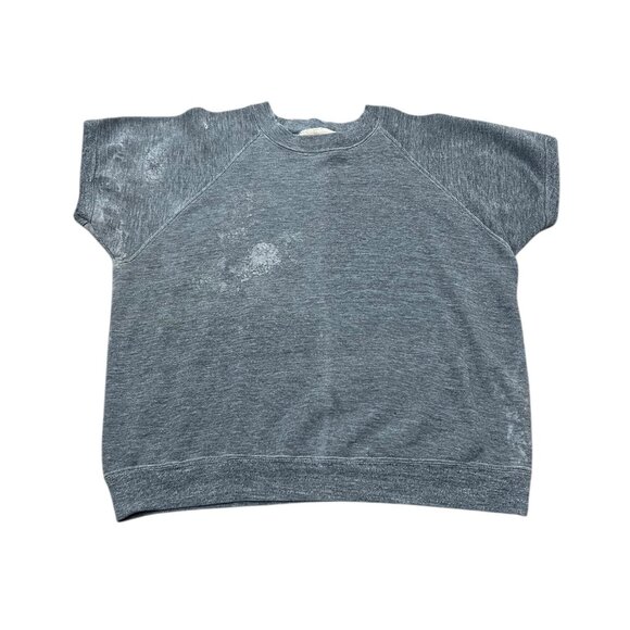 Women’s Vintage Russell Athletic Sweat top sleeveless grey cotton 1970s - Picture 1 of 6